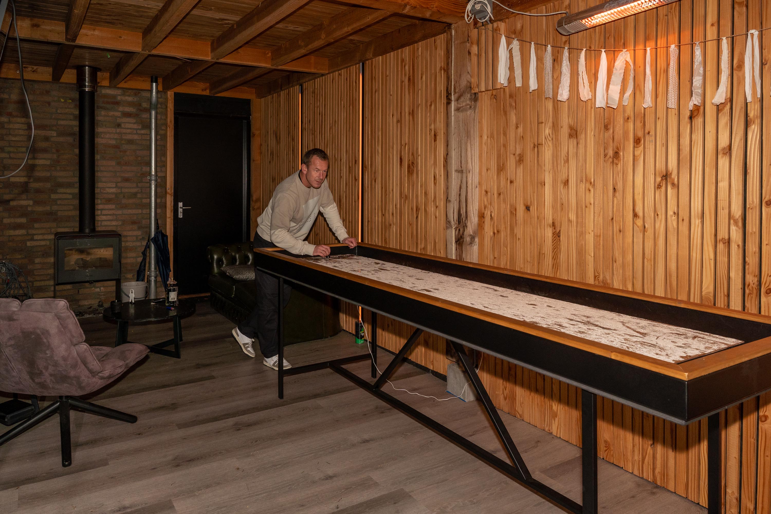 Shuffleboard van Holland Shuffle bij meneer Scheele