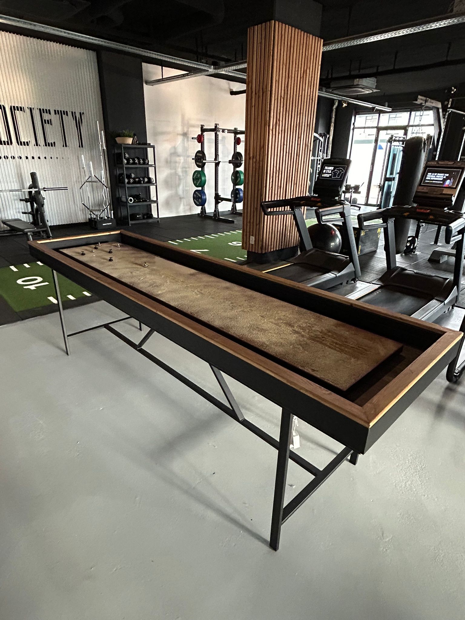 Het shuffleboard van Holland Shuffle bij Sport Society