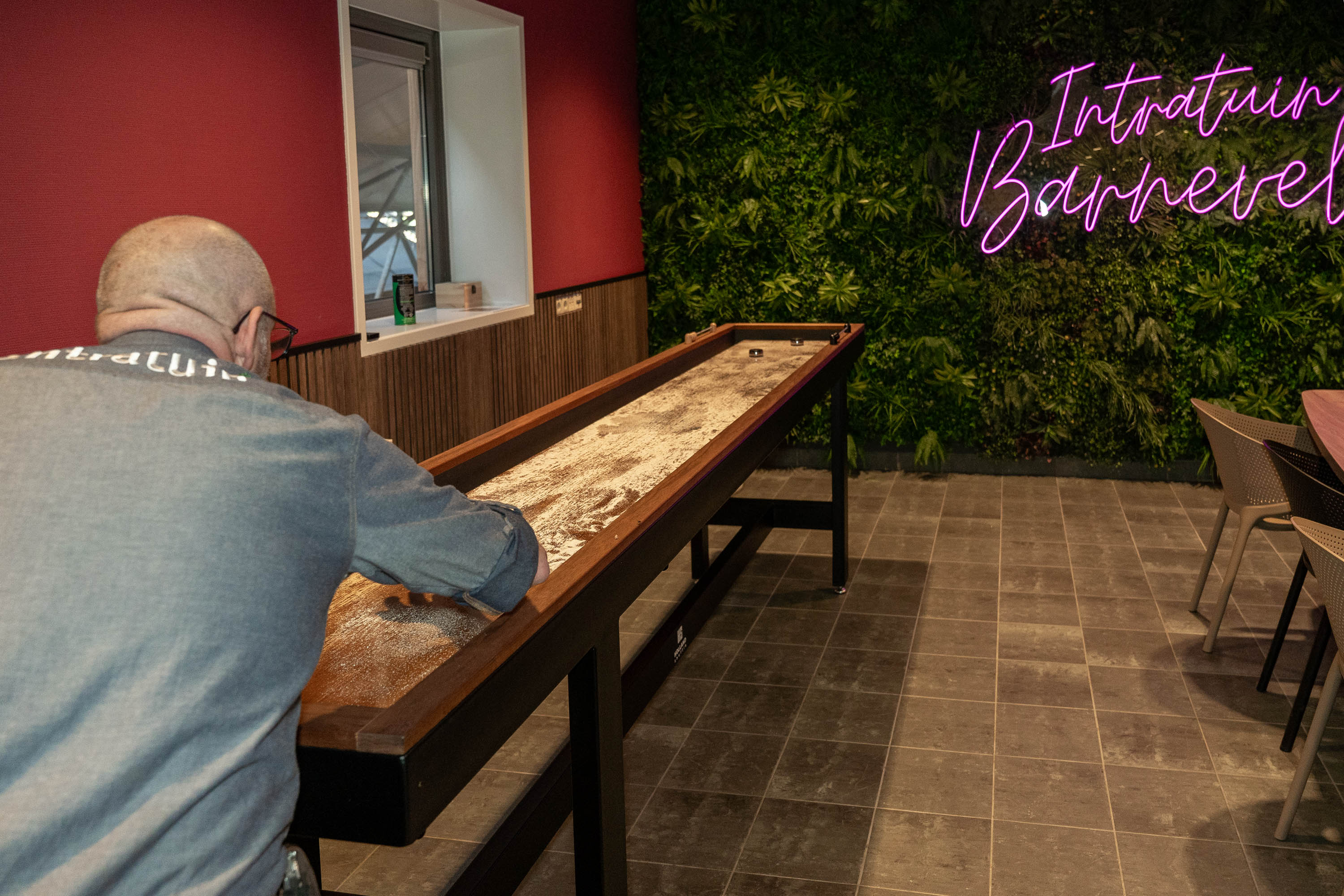 Spelers van Shuffleboard van Holland Shuffle bij Intratuin Barneveld